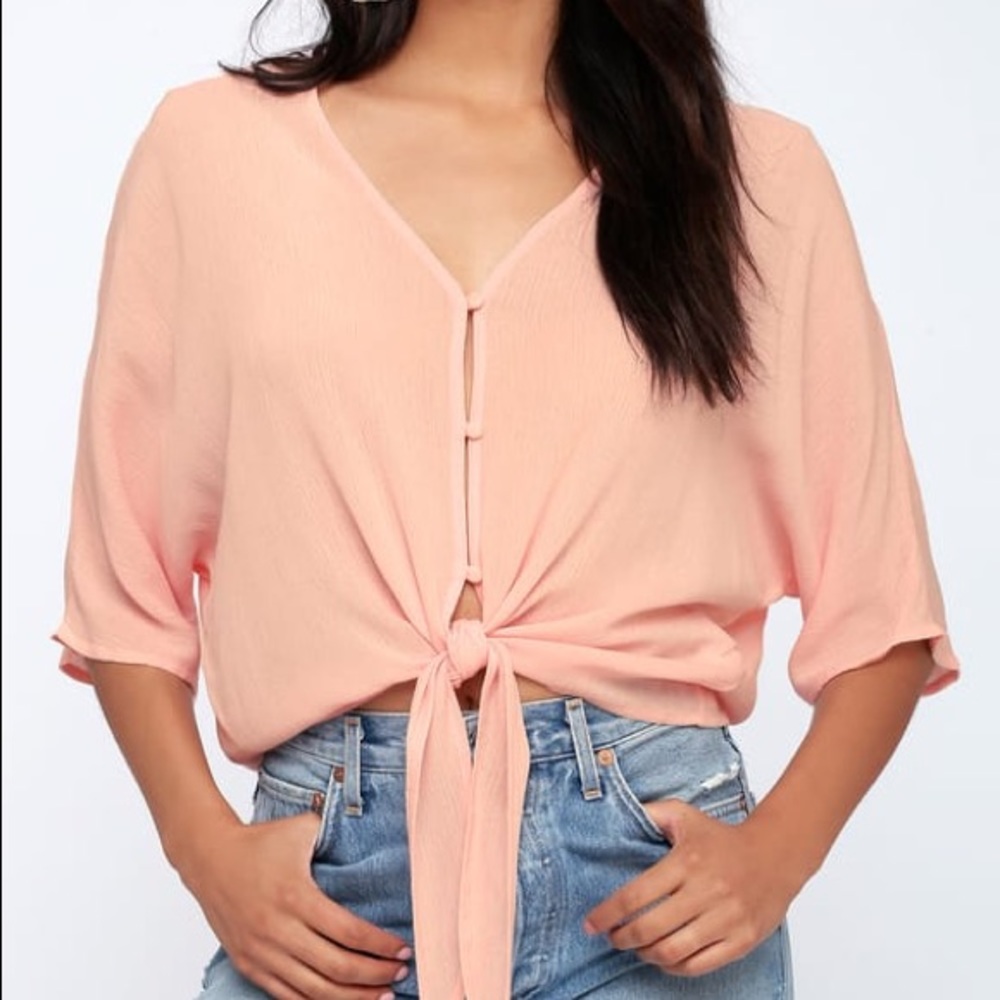 Lulu’s Blush Tie Top